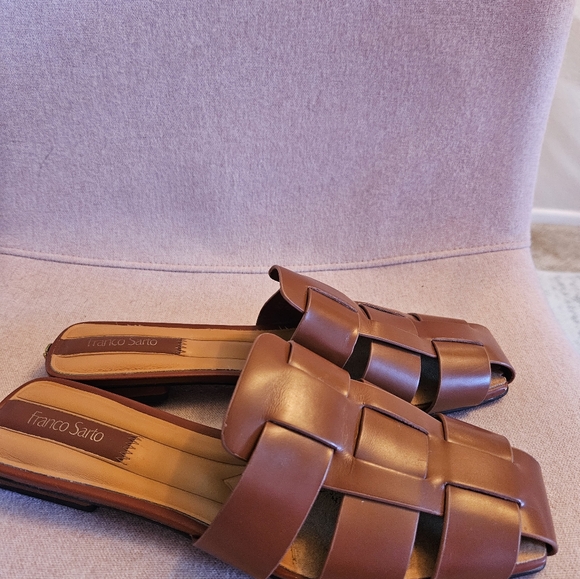 NEW Franco Sarto Tavono Mule Brown Leather Women Shoes Size 8.5 - Picture 3 of 3